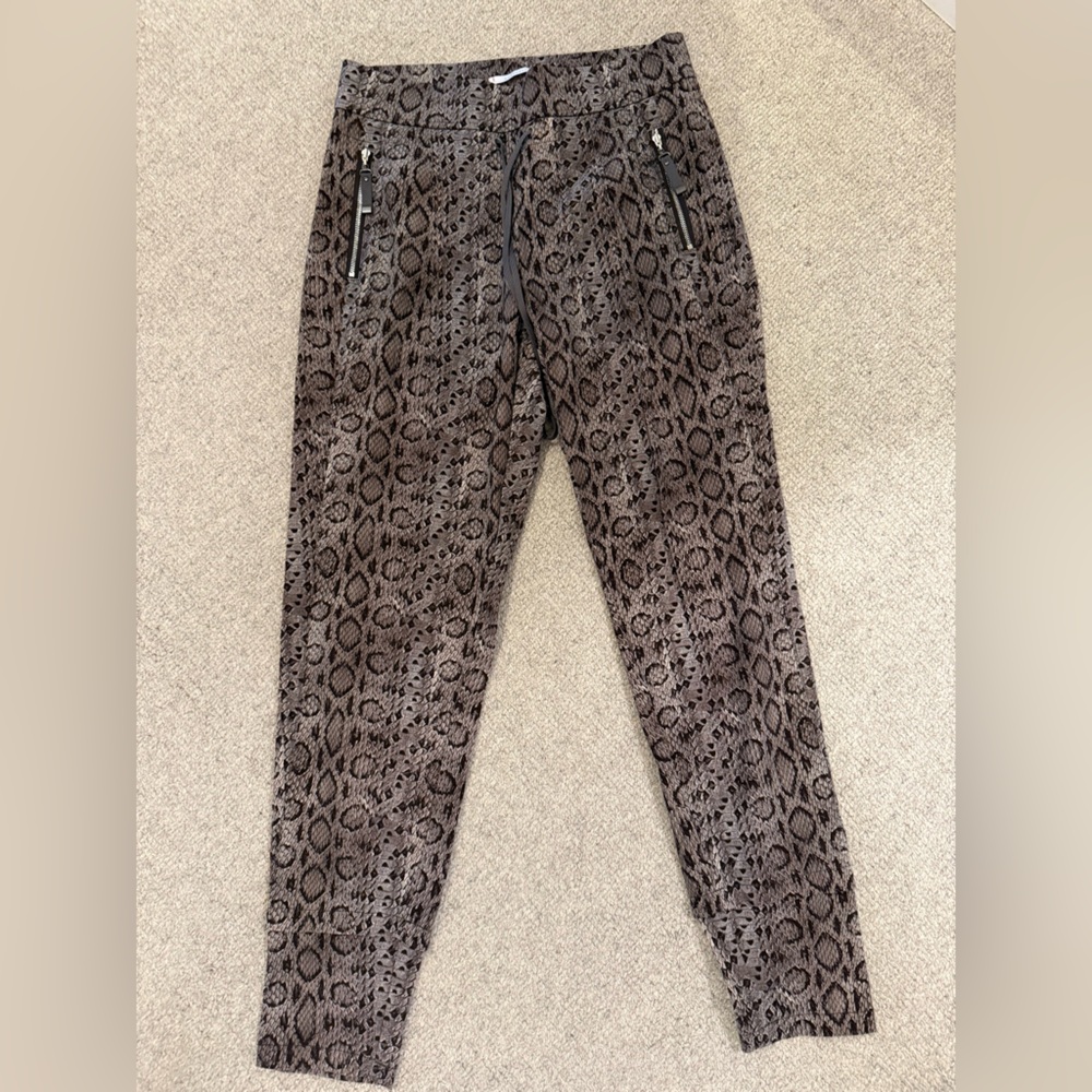 RAFFAELLO ROSSI Snake Print Candy Joggers - Brown and Black